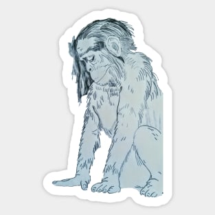 The weeping monkey Sticker